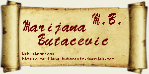Marijana Butačević vizit kartica